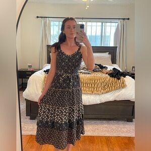 Paige midi dress, floral, western, XS